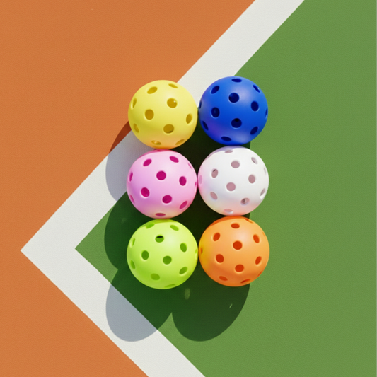 Pickleballs 6 Pack – Includes 3×26 Holes & 3×40 Holes (Random Colors)