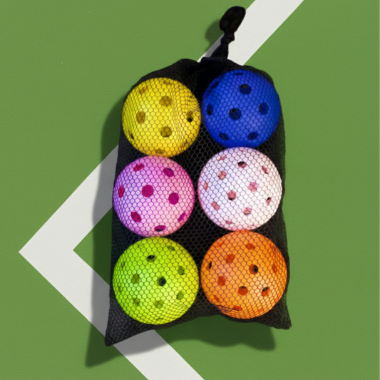 Pickleballs 6 Pack – Includes 3×26 Holes & 3×40 Holes (Random Colors)